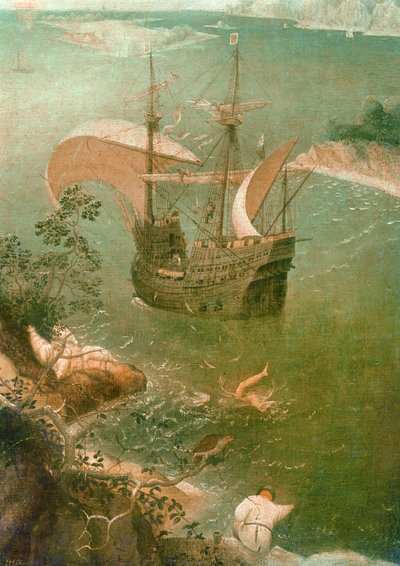 Landscape with the Fall of Icarus (detail) by Pieter Bruegel the Elder